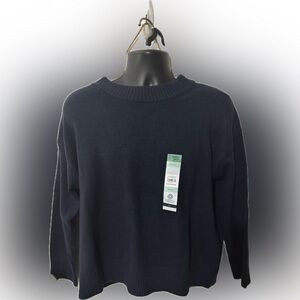 Terra & Sky Women’s  Deep Blue Crewneck Sweater